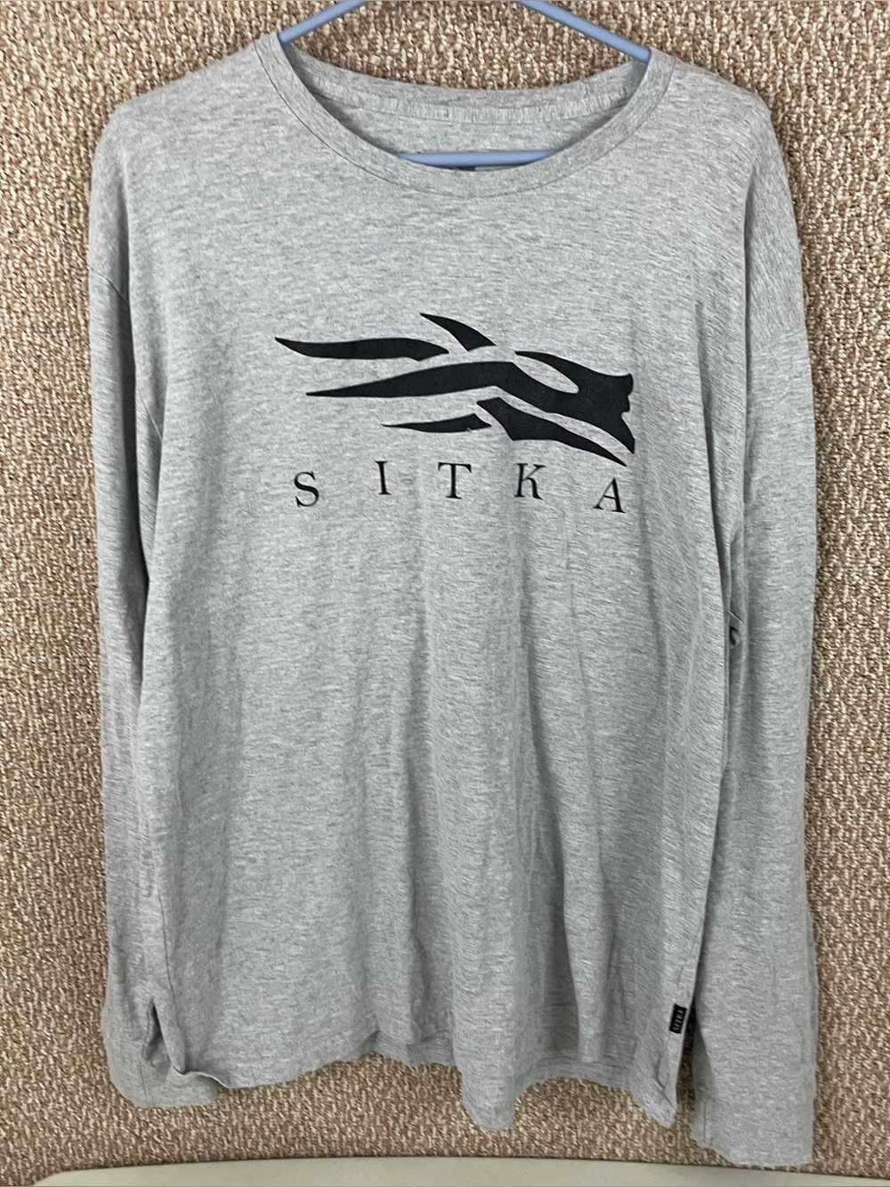 Sitka Logo T Shirt XL Gray Camo Graphic Organic Cotton Hunting Outdoor B17